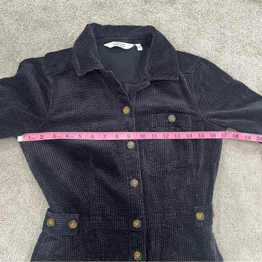& Other Stories Women's Blue Cord Jumpsuit With Button Detail Women’s Sz 2 - Picture 7 of 14